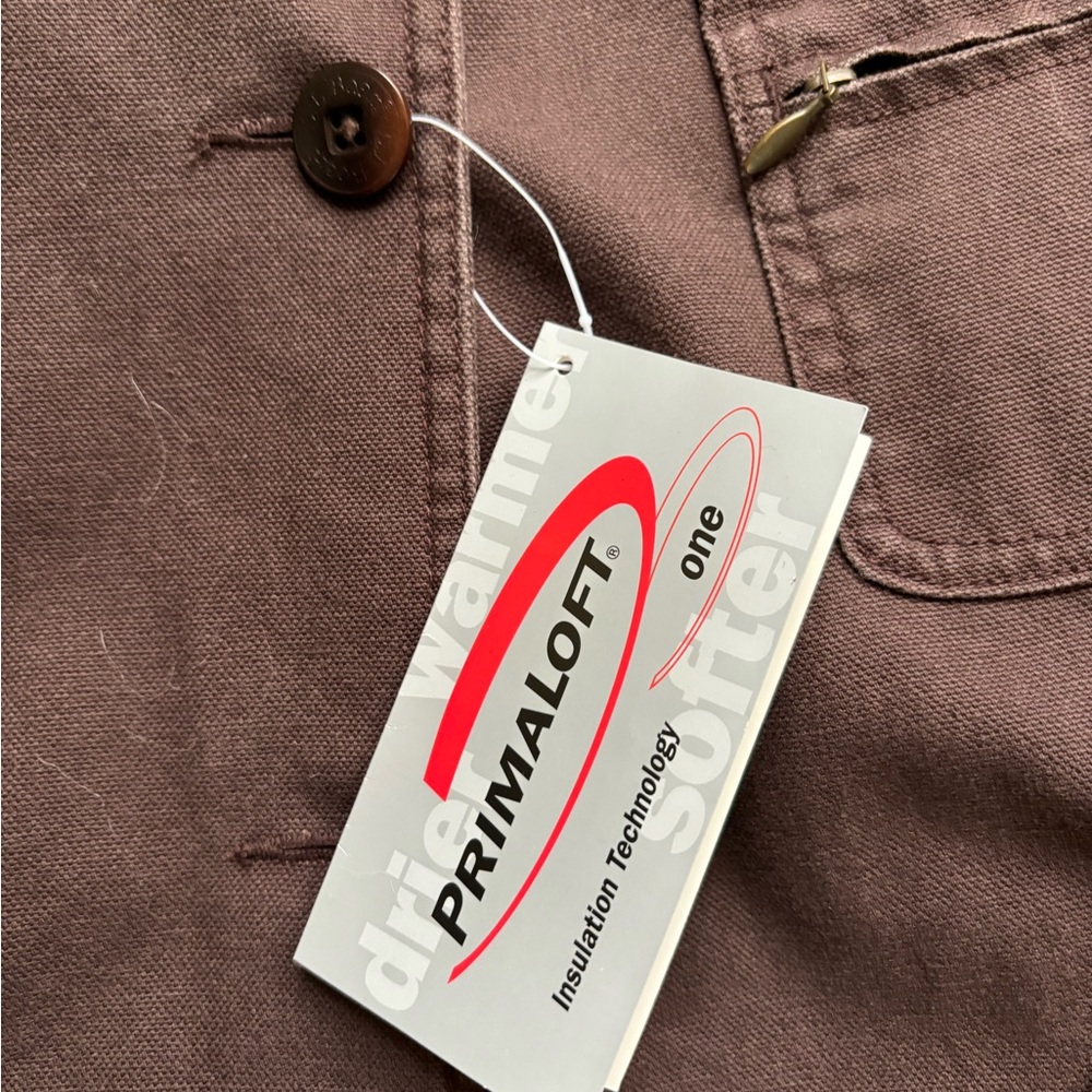 L.L. Bean Vintage Women’s Chocolate Brown Barn Field Jacket Green Corduroy Trim - Picture 3 of 7